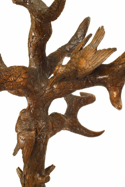 Rustic Black Forest Style Walnut Gnome Hatrack