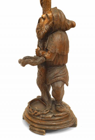 Rustic Black Forest Style Walnut Gnome Hatrack