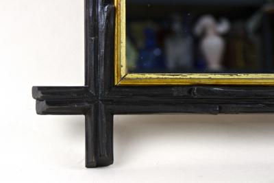 Rustic Black Forest Wall Mirror 19th Century Handcarved Germany ca 1870