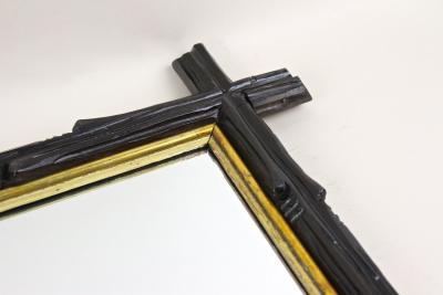 Rustic Black Forest Wall Mirror 19th Century Handcarved Germany ca 1870