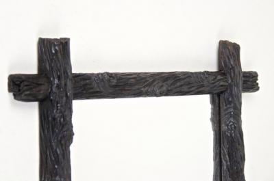 Rustic Black Forest Wall Mirror Hand Carved Austria circa 1880