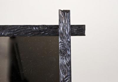 Rustic Black Forest Wall Mirror Hand Carved Austria circa 1880