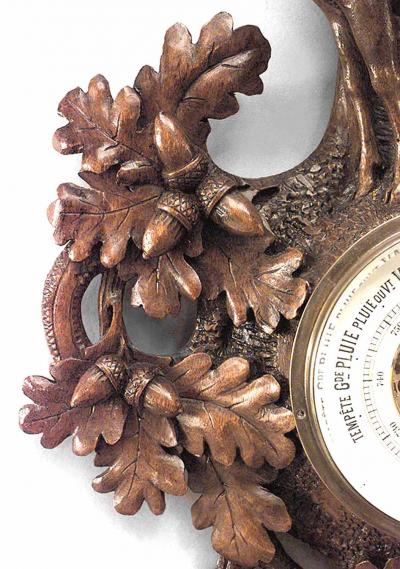 Rustic Black Forest Walnut Barometer