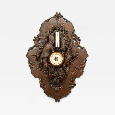 Rustic Black Forest Walnut Barometer