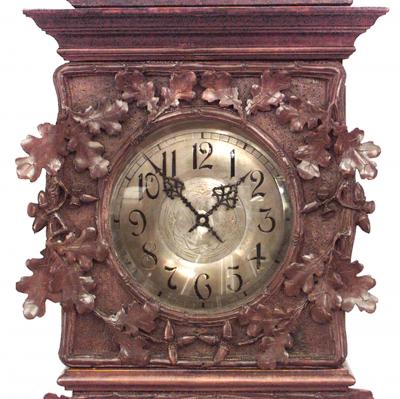 Rustic Black Forest Walnut Grandfather Clock
