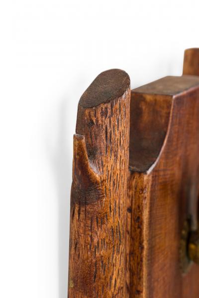 Rustic Black Forest Wood and Brass Wall Sconce
