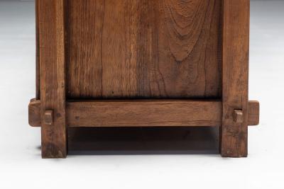 Rustic Brutalist Elm Enfilade Europe Mid 20th Century