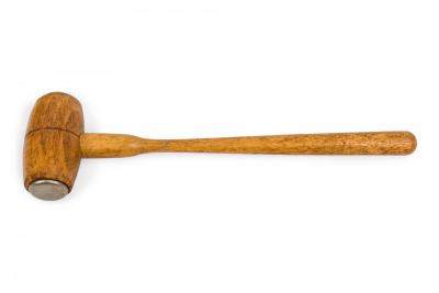 Rustic Carved Wooden Nutcracker Set with Wooden Mallet