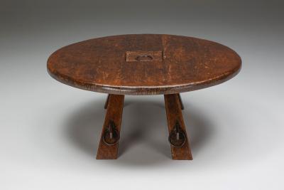 Rustic Coffee Table with Ring IV 1960s