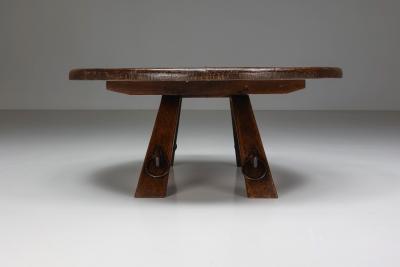 Rustic Coffee Table with Ring IV 1960s