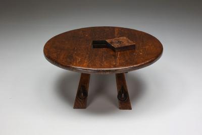 Rustic Coffee Table with Ring IV 1960s