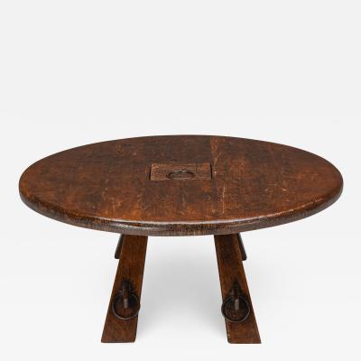 Rustic Coffee Table with Ring IV 1960s
