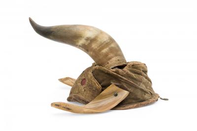Rustic Continental Horned Taxidermy Helmet