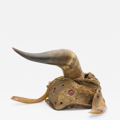 Rustic Continental Horned Taxidermy Helmet
