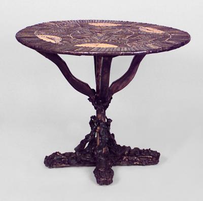 Rustic Continental Style End Table