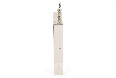 Rustic Continental Style Wooden Square Wall or Table Clock with Glass Inset