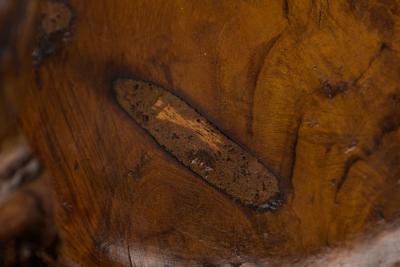 Rustic Continental Style Wooden Tray with Burled Edges