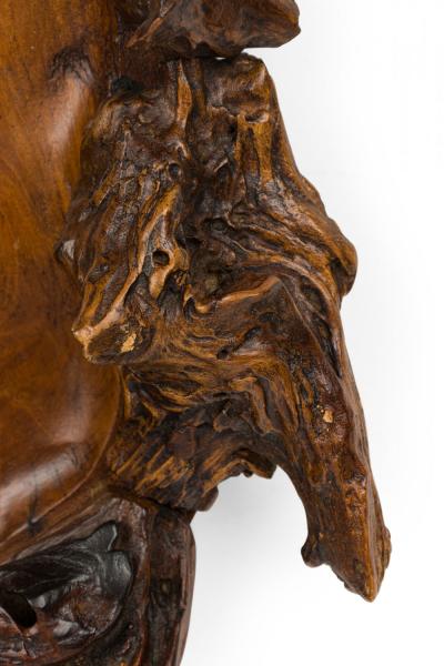 Rustic Continental Style Wooden Tray with Burled Edges