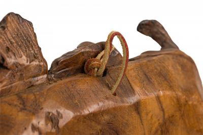 Rustic Continental Style Wooden Tray with Burled Edges