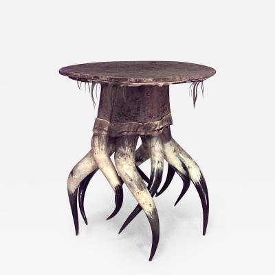 Rustic Continental style 19th Cent Horn Design Base Table