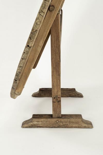 Rustic Early Oval Shape Tilt Top Table