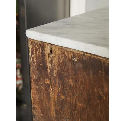 Rustic English Pine Cabinet w Marble top