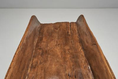 Rustic European Solid Wood Table Europe ca 1940s