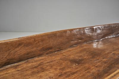 Rustic European Solid Wood Table Europe ca 1940s