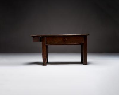 Rustic European Walnut Console with Drawers France 19th C