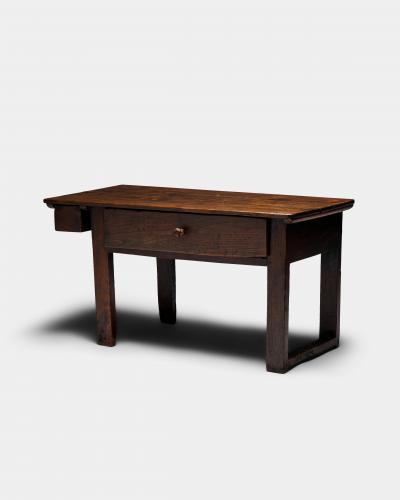 Rustic European Walnut Console with Drawers France 19th C