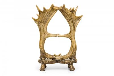 Rustic Faux Moose Antler Magazine Rack