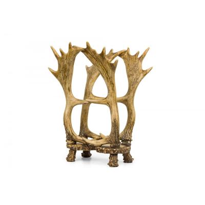 Rustic Faux Moose Antler Magazine Rack