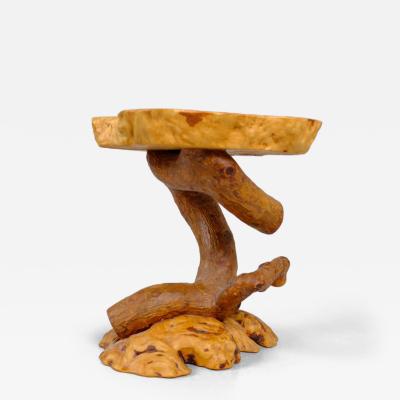 Rustic Finnish Organic Wooden Small Table Flower Stand Finland 1980s