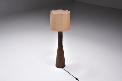 Rustic Floor Lamp with ceramic base 1940s