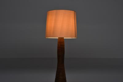 Rustic Floor Lamp with ceramic base 1940s
