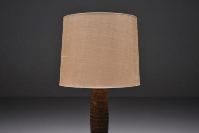 Rustic Floor Lamp with ceramic base 1940s