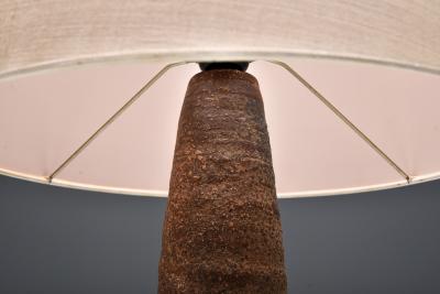 Rustic Floor Lamp with ceramic base 1940s