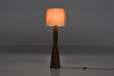 Rustic Floor Lamp with ceramic base 1940s