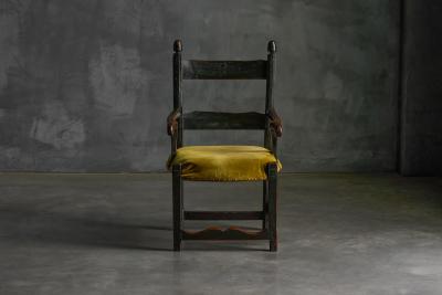 Rustic Folk Art Armchair France 19th Century