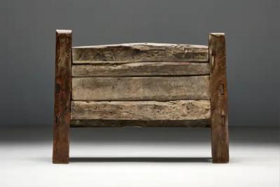 Rustic Folk Art Bench Spain 19th Century