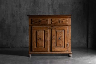Rustic Folk Art Carved Cabinet 19th Century