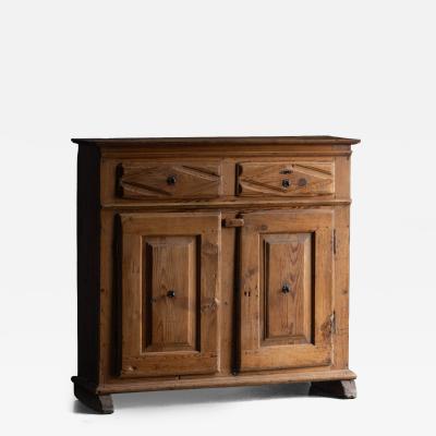 Rustic Folk Art Carved Cabinet 19th Century