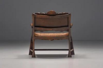 Rustic Folk Art Lounge Chair UK 1920s