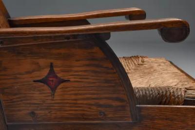 Rustic Folk Art Lounge Chair UK 1920s