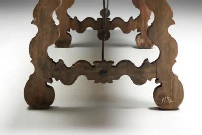 Rustic Folk Art Trestle Table Spain 19th Century
