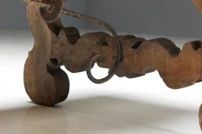 Rustic Folk Art Trestle Table Spain 19th Century