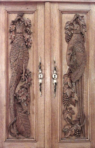 Rustic German 19th Cent Oak Hutch Cabinet