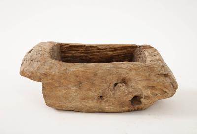 Rustic Hand Carved Wooden Vessel France 20th C