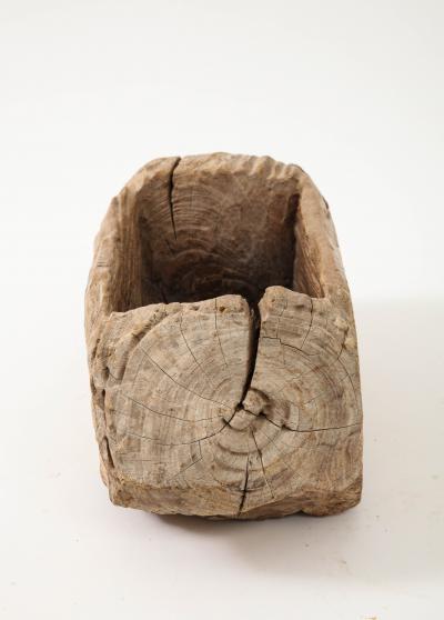 Rustic Hand Carved Wooden Vessel France 20th C