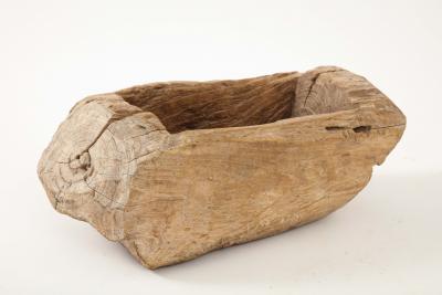 Rustic Hand Carved Wooden Vessel France 20th C